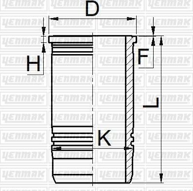 Гильза цилиндра Yenmak для Volvo  FM9 2001-2005. Артикул 51-06066-000