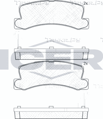 Тормозные колодки Icer для Toyota Sprinter Carib II 1987-1989. Артикул 180612