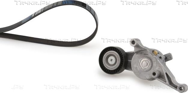 Приводной ремень поликлиновой с роликами (комплект) Gates Micro-V® Kit для Volkswagen Golf Plus I 2005-2009. Артикул K026PK948