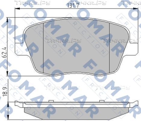 Тормозные колодки Fomar. Артикул FO 908081