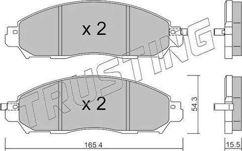 Тормозные колодки Trusting передние для Nissan Leaf II (ZE1) 2019-2026. Артикул 1081.1