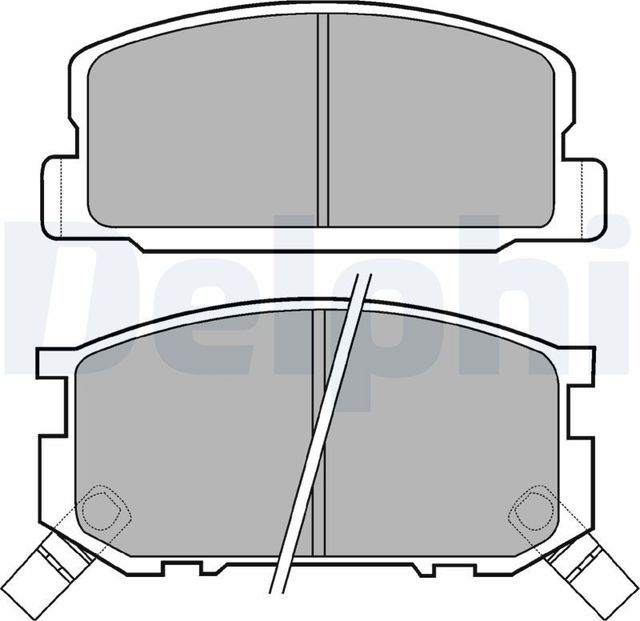 Тормозные колодки Delphi для Daihatsu Charmant 1981-1987. Артикул LP402
