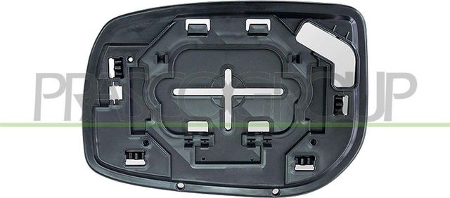 Зеркальное стекло бокового зеркала Prasco правое для Toyota Yaris II 2005-2009. Артикул TY3257503