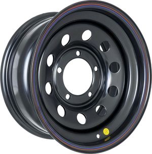 Колёсный диск OFF-ROAD Wheels усиленный стальной черный 5x139,7 10xR15 d110 ET+25 для УАЗ Patriot 2005-2025. Артикул 1570-53910BL+25