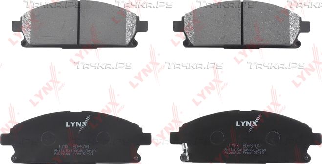 Тормозные колодки LYNXauto передние для Acura MDX II 2006-2013. Артикул BD-5704