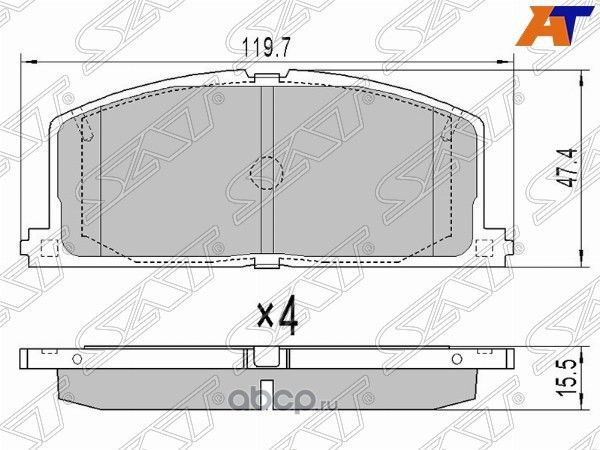 Колодки тормозные FR TOYOTA COROLLA,SPRINTER,RAUM, (SAT). Артикул ST04465YZZ50