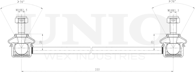 Тяга/стойка стабилизатора (Unio). Артикул SSP-50122