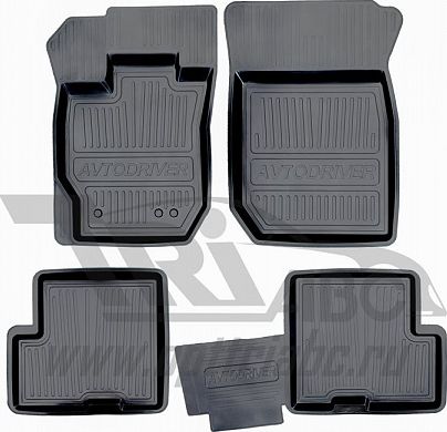 Коврики резиновые Avtodriver для салона Lada Largus 2012-2026. Артикул ADRJET005