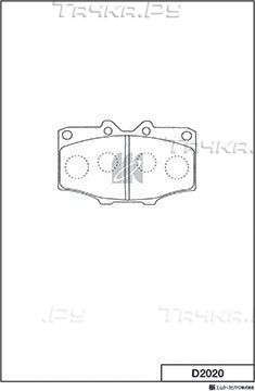 Тормозные колодки MK Kashiyama передние для Great Wall Safe 2002-2009. Артикул D2020