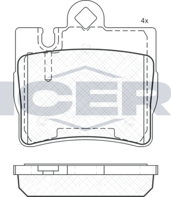 Тормозные колодки Icer. Артикул 181390
