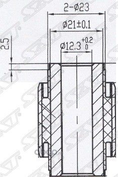 САЙЛЕНБЛОК ЗАДНЕЙ ЦАПФЫ NISSAN TEANA 31SKYLINE CR (SAT). Артикул ST551529Y000
