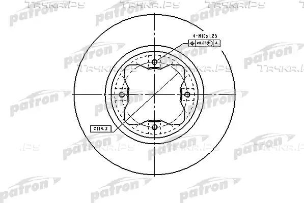 Тормозной диск Patron передний для Honda Civic VII 2001-2005. Артикул PBD2024