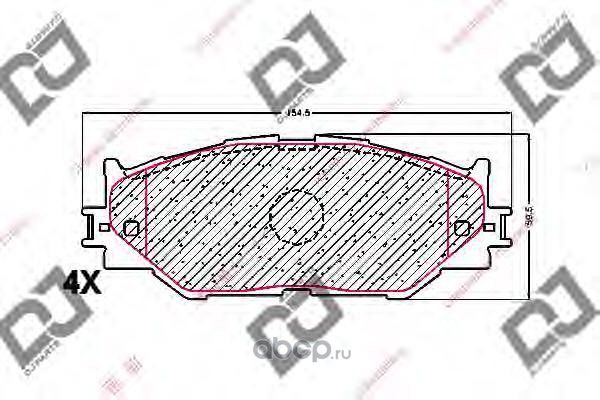 Колодки тормозные дисковые (DJ Parts). Артикул BP1639