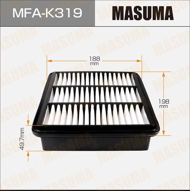 Воздушный фильтр Masuma. Артикул MFA-K319