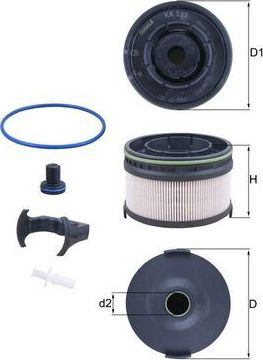 Топливный фильтр Mahle-Knecht. Артикул KX 533KIT
