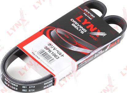 Приводной ремень поликлиновой LYNXauto. Артикул 5PK1063