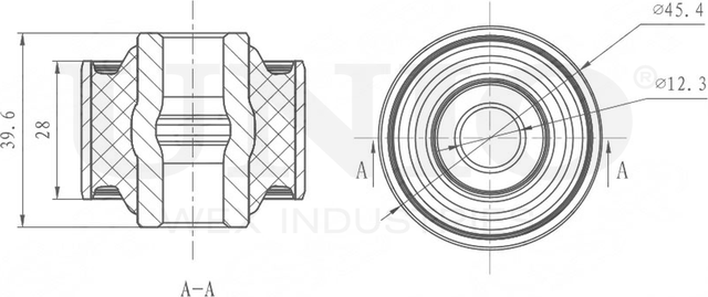 Сайлентблок поворотного кулака (Unio). Артикул RMP-20445