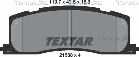 Тормозные колодки Textar задние для Toyota Previa I (XR10, XR20) 1990-2000. Артикул 2168801