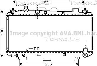 Радиатор охлаждения двигателя AVA. Артикул TO2299