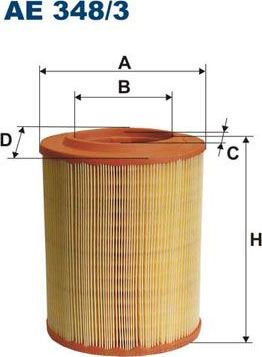 Воздушный фильтр Filtron. Артикул AE 348/3