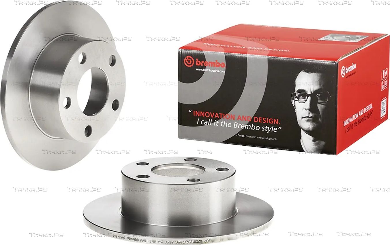 Тормозной диск Brembo задний для Volkswagen Passat B5 1996-2005. Артикул 08.5743.14