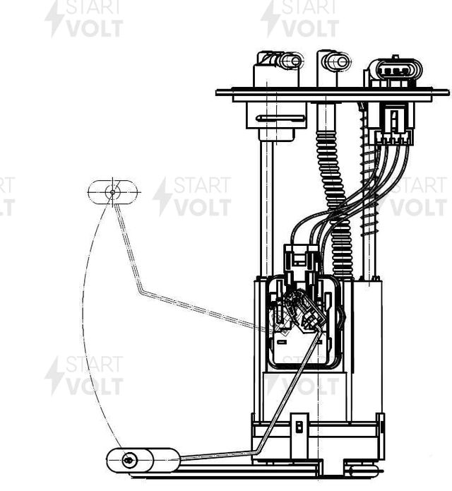Бензонасос (топливный насос) StartVOLT для Fiat Albea 1998-2012. Артикул SFM 1601