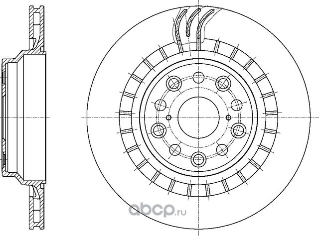 Диск тормозной задний правый (G-Brake). Артикул GR20814