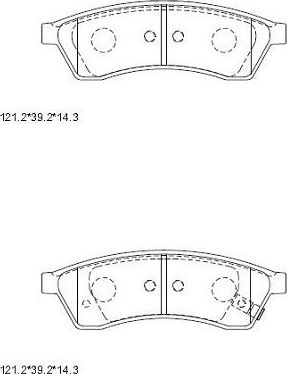Тормозные колодки Asimco задние для Daewoo Magnus 2003-2004. Артикул KD6794