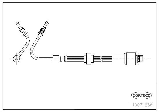Тормозной шланг Corteco задний правый для Renault Kangoo I 2001-2009. Артикул 19034266