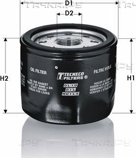 Масляный фильтр  Tecneco Filters для Dacia Duster I 2010-2018. Артикул OL100/79
