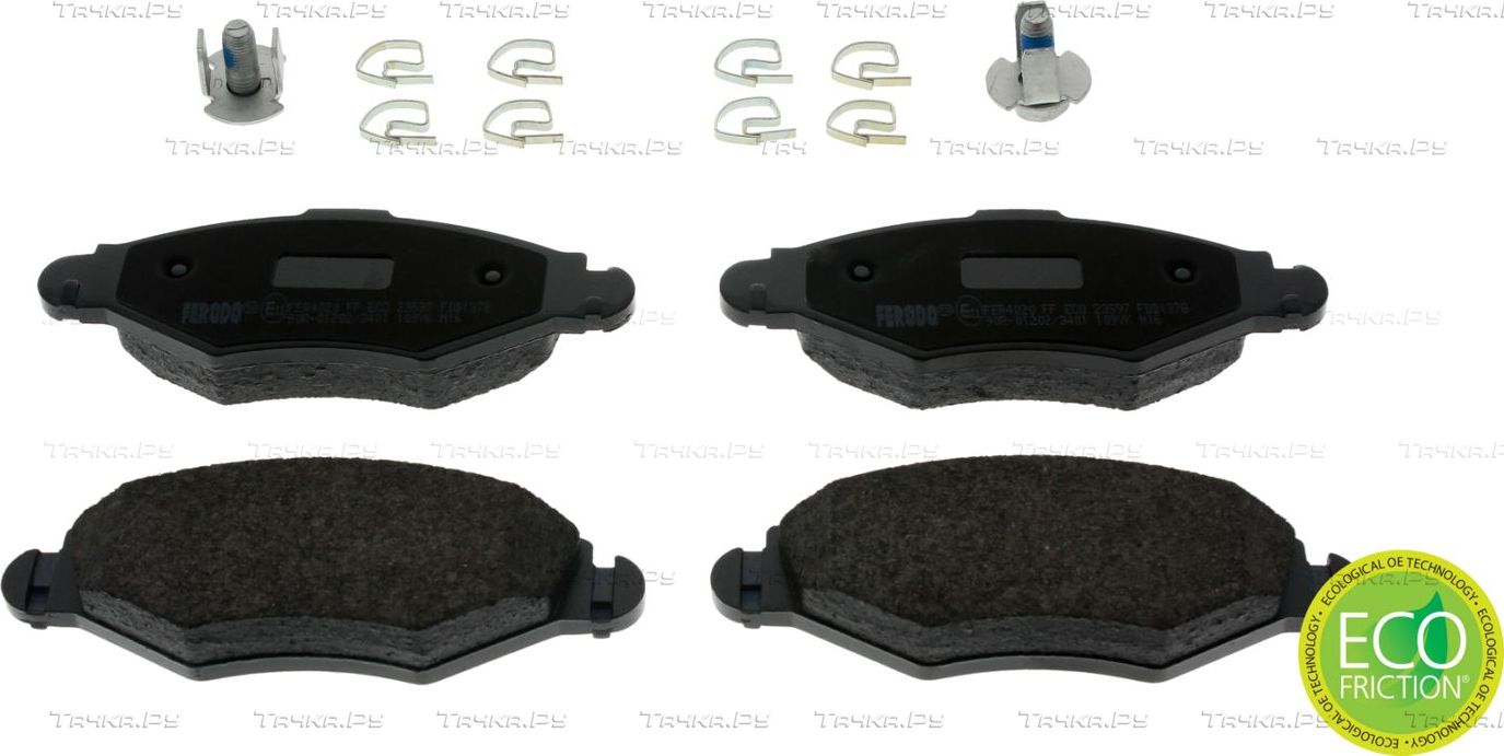 Тормозные колодки Ferodo Premier Eco Friction передние для Peugeot 206 1998-2013. Артикул FDB1378