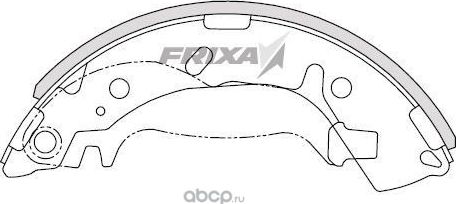 Колодки тормозные HYUNDAI Getz (02-) (7) задние барабанные (4шт.) FRIXA. Артикул FLH12
