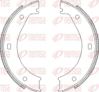 Тормозные колодки (стояночная тормозная система) Remsa задние для BMW 7 I (E23) 1977-1986. Артикул 4404.00