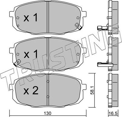 Тормозные колодки Trusting передние для Kia Ceed I 2006-2012. Артикул 529.0