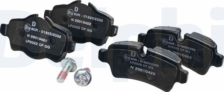 Тормозные колодки Delphi (Low-Metallic). Артикул LP2022