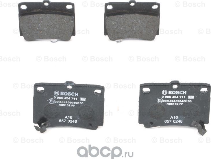 Колодки тормозные дисковые (Bosch). Артикул 986424711