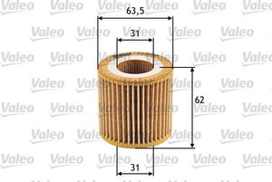 Масляный фильтр Valeo для Skoda Fabia II 2006-2014. Артикул 586536