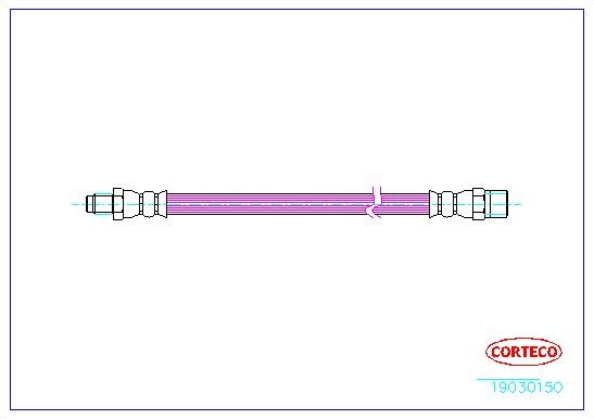 Тормозной шланг Corteco. Артикул 19030150