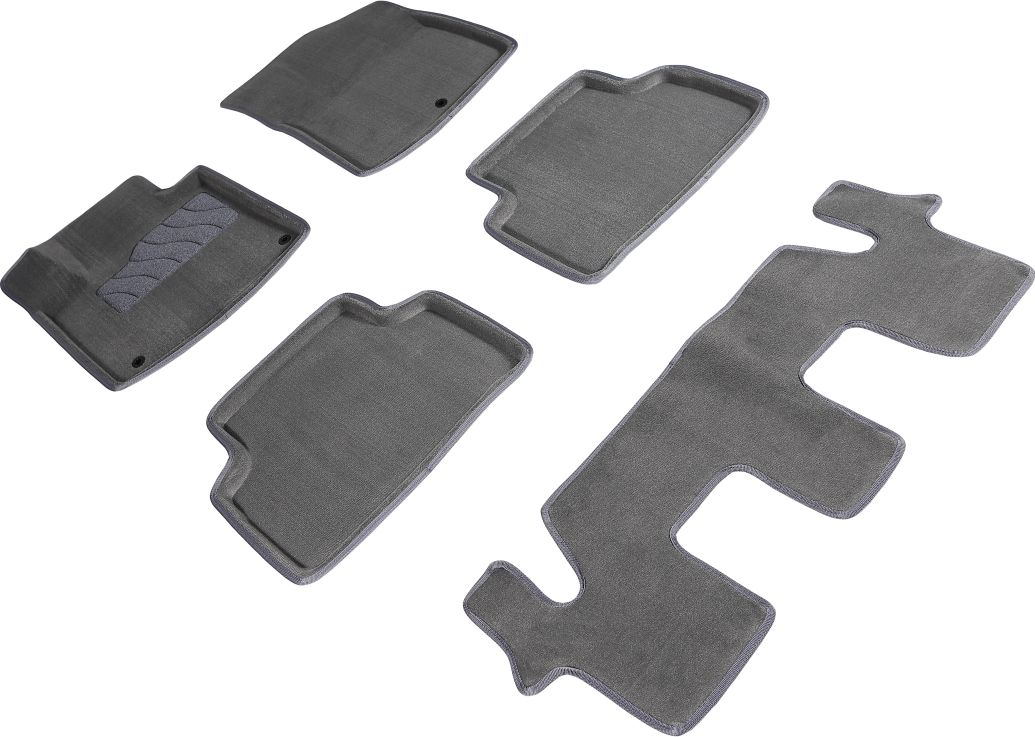 Коврики Seintex 3D ворсовые для салона Kia Sorento IV 7 мест 2020-2026 СЕРЫЕ. Артикул 95996