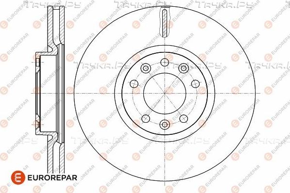 Тормозной диск Eurorepar передний для Opel Combo E 2018-2026. Артикул 1642760480
