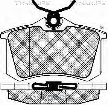 Тормозные колодки Renault задние для Renault Clio III 2005-2014. Артикул 440605713R
