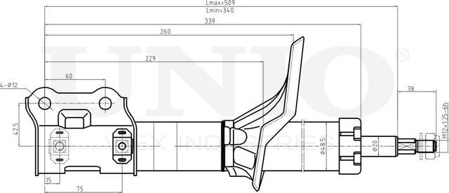 Амортизатор подвески (Unio). Артикул SAB-10132