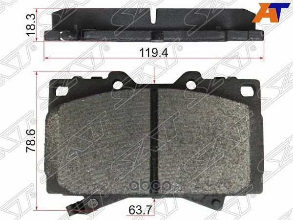 Колодки тормозные FR TOYOTA LAND CRUISER 100 98- (SAT). Артикул ST0446560120