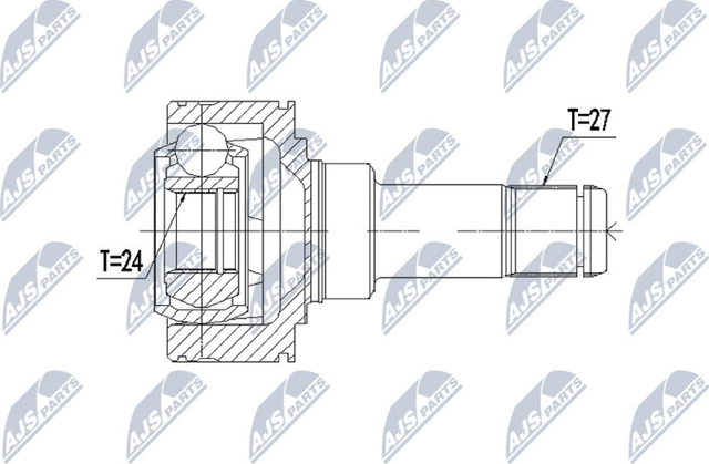 Полуось (привод в сборе, приводной вал) NTY задняя правая/левая для BMW X1 I (E84) 2010-2015. Артикул NPW-BM-071