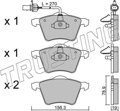 Тормозные колодки Trusting. Артикул 566.0