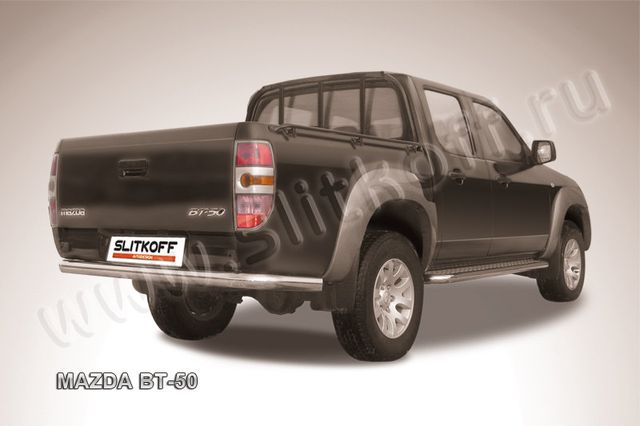 Защита Slitkoff заднего бампера d76 для Mazda BT-50 I 2006-2011. Артикул MZB014