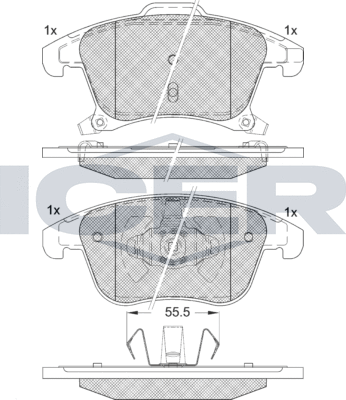 Тормозные колодки Icer. Артикул 182231