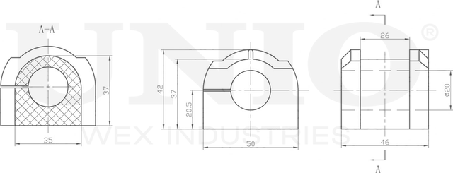 Втулка стабилизатора (Unio). Артикул RMP-10201