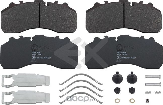 Колодки тормозные дисковые (Exovo). Артикул 29061EHD