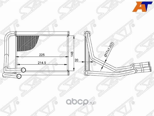 Радиатор отопителя салона KIA CERATOFORTE 09-13 (SAT). Артикул STKA443950